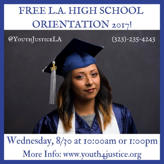 Earn Your High School Diploma at the YJC FREE LA High!