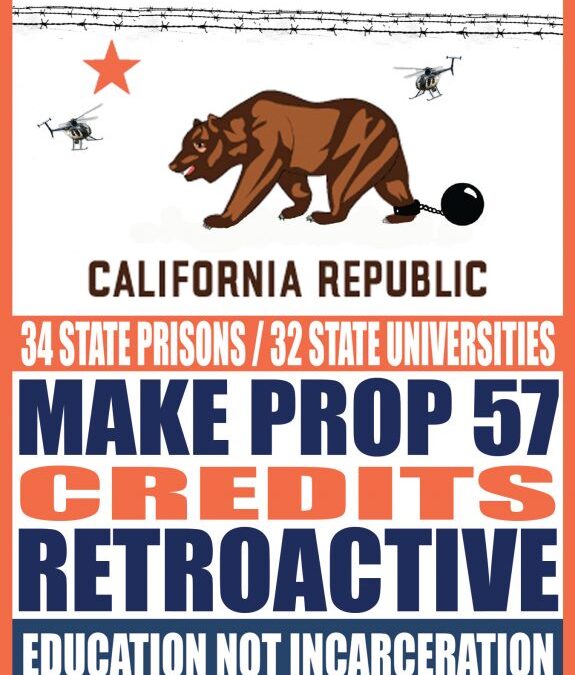 Write A Letter: Push for Prop 57 Credits For All